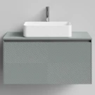 Тумба Соло 100, пример RAL 7005 Мышино-серый, матовая, 1 ящик, подвесной Vodok с раковиной в комплекте Тумба Соло 100, пример RAL 7005 Мышино-серый, матовая, 1 ящик, подвесной Vodok с раковиной в комплекте