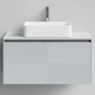 Тумба Соло 100, пример RAL 7040 Серое окно, матовая, 1 ящик, подвесной Vodok с раковиной в комплекте Тумба Соло 100, пример RAL 7040 Серое окно, матовая, 1 ящик, подвесной Vodok с раковиной в комплекте