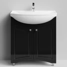 Тумба Адам 75 напольный, черный глянец Vodok с раковиной в комплекте Тумба Адам 75 напольный, черный глянец Vodok с раковиной в комплекте