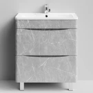 Тумба Адель 70 напольный, Мрамор Белый софт тач 4044-2 Vodok с раковиной в комплекте Тумба Адель 70 напольный, Мрамор Белый софт тач 4044-2 Vodok с раковиной в комплекте