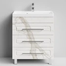 Тумба Арабеска 70 напольный, Мрамор Белый натур милк ПВХ 2537 Vodok с раковиной в комплекте Тумба Арабеска 70 напольный, Мрамор Белый натур милк ПВХ 2537 Vodok с раковиной в комплекте