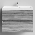 Тумба Бест 80 подвесной, Лиственница структурная контрастно-серая ПВХ 64202 Vodok с раковиной в комплекте Тумба Бест 80 подвесной, Лиственница структурная контрастно-серая ПВХ 64202 Vodok с раковиной в комплекте