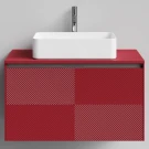 Тумба Соло 90, пример RAL 3004 Пурпурно-красный, матовая, 1 ящик, подвесной Vodok с раковиной в комплекте Тумба Соло 90, пример RAL 3004 Пурпурно-красный, матовая, 1 ящик, подвесной Vodok с раковиной в комплекте