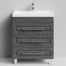 Тумба Арабеска 70 напольный, Серый камень ПВХ 57806 Vodok с раковиной в комплекте Тумба Арабеска 70 напольный, Серый камень ПВХ 57806 Vodok с раковиной в комплекте