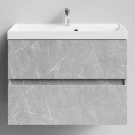 Тумба Бест 80 подвесной, Мрамор Белый софт тач 4044-2 Vodok с раковиной в комплекте Тумба Бест 80 подвесной, Мрамор Белый софт тач 4044-2 Vodok с раковиной в комплекте