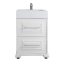 Тумба Риккардо 60 напольный, ящики, патина серебро, белая Vodok с раковиной в комплекте Тумба Риккардо 60 напольный, ящики, патина серебро, белая Vodok с раковиной в комплекте