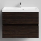 Тумба Бест 80 подвесной, Палисандр ПВХ 43101 Vodok с раковиной в комплекте Тумба Бест 80 подвесной, Палисандр ПВХ 43101 Vodok с раковиной в комплекте
