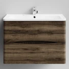 Тумба Адель 80 подвесной, Дуб крымский коричневый ПВХ 131005-9005 Vodok с раковиной в комплекте Тумба Адель 80 подвесной, Дуб крымский коричневый ПВХ 131005-9005 Vodok с раковиной в комплекте