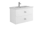 Тумба Арнелла 60 подвесной, ящики, белая Vodok с раковиной в комплекте Тумба Арнелла 60 подвесной, ящики, белая Vodok с раковиной в комплекте