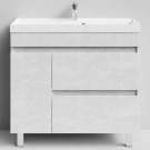 Тумба Бест 90 левая дверь, напольный, Белый камень ПВХ 57805 Vodok с раковиной в комплекте Тумба Бест 90 левая дверь, напольный, Белый камень ПВХ 57805 Vodok с раковиной в комплекте