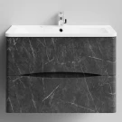 Тумба Адель 80 подвесной, Мрамор Графит софт тач ПВХ 4044-3 Vodok с раковиной в комплекте Тумба Адель 80 подвесной, Мрамор Графит софт тач ПВХ 4044-3 Vodok с раковиной в комплекте