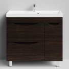 Тумба Лайт 90 напольный, Палисандр ПВХ 43101, 2 ящика, 1 дверь справа Vodok с раковиной в комплекте Тумба Лайт 90 напольный, Палисандр ПВХ 43101, 2 ящика, 1 дверь справа Vodok с раковиной в комплекте