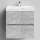 Тумба Бест 60 подвесной, Горный камень ПВХ 57807 Vodok с раковиной в комплекте Тумба Бест 60 подвесной, Горный камень ПВХ 57807 Vodok с раковиной в комплекте