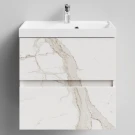 Тумба Бест 60 подвесной, Мрамор Белый натур милк ПВХ 2537 Vodok с раковиной в комплекте Тумба Бест 60 подвесной, Мрамор Белый натур милк ПВХ 2537 Vodok с раковиной в комплекте