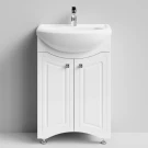 Тумба Адам 55 напольный, белый глянец Vodok с раковиной в комплекте Тумба Адам 55 напольный, белый глянец Vodok с раковиной в комплекте