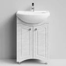 Тумба Адам 55 напольный, Белый камень ПВХ 57805 Vodok с раковиной в комплекте Тумба Адам 55 напольный, Белый камень ПВХ 57805 Vodok с раковиной в комплекте