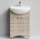 Тумба Адам 55 напольный, Дубослив ореховый светлый ПВХ 3445 Vodok с раковиной в комплекте Тумба Адам 55 напольный, Дубослив ореховый светлый ПВХ 3445 Vodok с раковиной в комплекте
