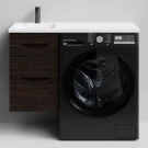 Тумба Смайл 100 подвесной, под стиральную машину, левая, Палисандр ПВХ 43101 Vodok с раковиной в комплекте Тумба Смайл 100 подвесной, под стиральную машину, левая, Палисандр ПВХ 43101 Vodok с раковиной в комплекте