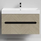 Тумба Элато 100 подвесной, Дуб цвет 22 Vodok с раковиной в комплекте Тумба Элато 100 подвесной, Дуб цвет 22 Vodok с раковиной в комплекте