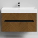 Тумба Элато 100 подвесной, Дуб цвет 5 Vodok с раковиной в комплекте Тумба Элато 100 подвесной, Дуб цвет 5 Vodok с раковиной в комплекте