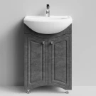 Тумба Адам 55 напольный, Серый камень ПВХ 57806 Vodok с раковиной в комплекте Тумба Адам 55 напольный, Серый камень ПВХ 57806 Vodok с раковиной в комплекте