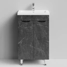 Тумба Смайл 50 напольный, Мрамор Графит софт тач ПВХ 4044-3 Vodok с раковиной в комплекте Тумба Смайл 50 напольный, Мрамор Графит софт тач ПВХ 4044-3 Vodok с раковиной в комплекте