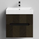 Тумба Элато 60 подвесной, Дуб цвет 14 Vodok с раковиной в комплекте Тумба Элато 60 подвесной, Дуб цвет 14 Vodok с раковиной в комплекте