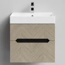 Тумба Элато 60 подвесной, Дуб цвет 22 Vodok с раковиной в комплекте Тумба Элато 60 подвесной, Дуб цвет 22 Vodok с раковиной в комплекте