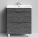 Тумба Адель 70 напольный, Серый камень ПВХ 57806 Vodok с раковиной в комплекте Тумба Адель 70 напольный, Серый камень ПВХ 57806 Vodok с раковиной в комплекте