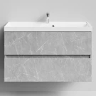 Тумба Бест 100 подвесной, Мрамор Белый софт тач 4044-2 Vodok с раковиной в комплекте Тумба Бест 100 подвесной, Мрамор Белый софт тач 4044-2 Vodok с раковиной в комплекте