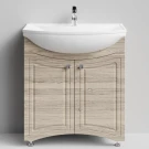 Тумба Адам 75 напольный, Дубослив ореховый светлый ПВХ 3445 Vodok с раковиной в комплекте Тумба Адам 75 напольный, Дубослив ореховый светлый ПВХ 3445 Vodok с раковиной в комплекте