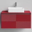 Тумба Соло 100, пример RAL 3004 Пурпурно-красный, матовая, 1 ящик, подвесной Vodok с раковиной в комплекте Тумба Соло 100, пример RAL 3004 Пурпурно-красный, матовая, 1 ящик, подвесной Vodok с раковиной в комплекте